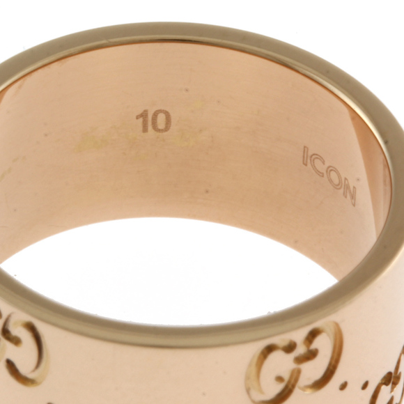 Gucci Icon Wide Ring No 9.5 18k K18 Pink Gold - Picture 7 of 7